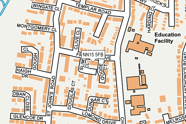 NN15 5FB map - OS OpenMap – Local (Ordnance Survey) NN15 5FB map - OS OpenMap – Local (Ordnance Survey)