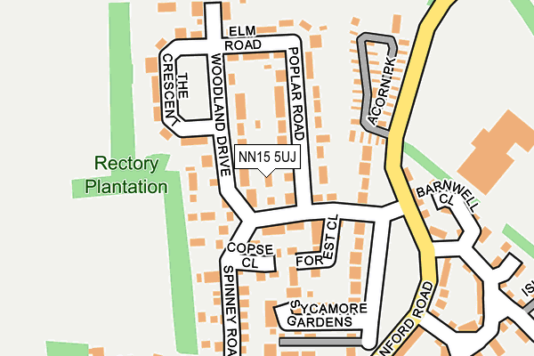 NN15 5UJ map - OS OpenMap – Local (Ordnance Survey) NN15 5UJ map - OS OpenMap – Local (Ordnance Survey)