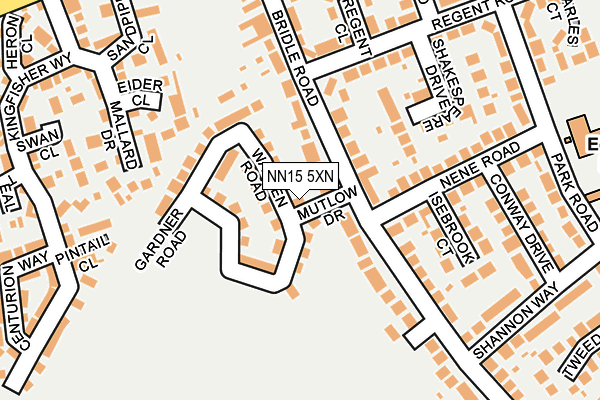 NN15 5XN map - OS OpenMap – Local (Ordnance Survey) NN15 5XN map - OS OpenMap – Local (Ordnance Survey)
