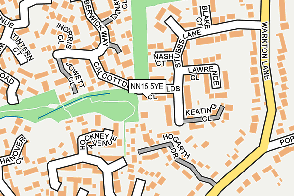 NN15 5YE map - OS OpenMap – Local (Ordnance Survey) NN15 5YE map - OS OpenMap – Local (Ordnance Survey)