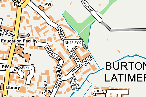 NN15 5YX map - OS OpenMap – Local (Ordnance Survey) NN15 5YX map - OS OpenMap – Local (Ordnance Survey)