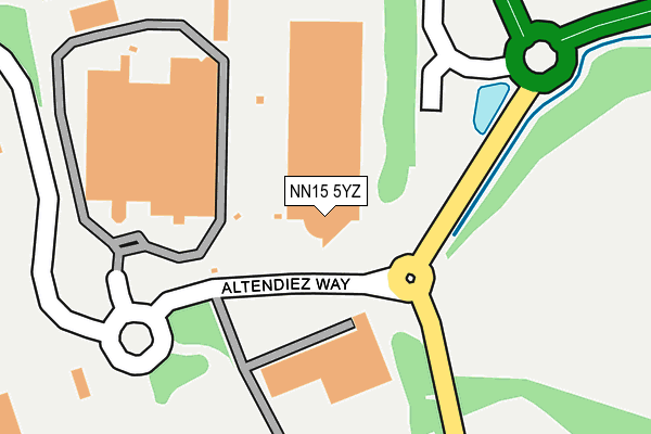 NN15 5YZ map - OS OpenMap – Local (Ordnance Survey)