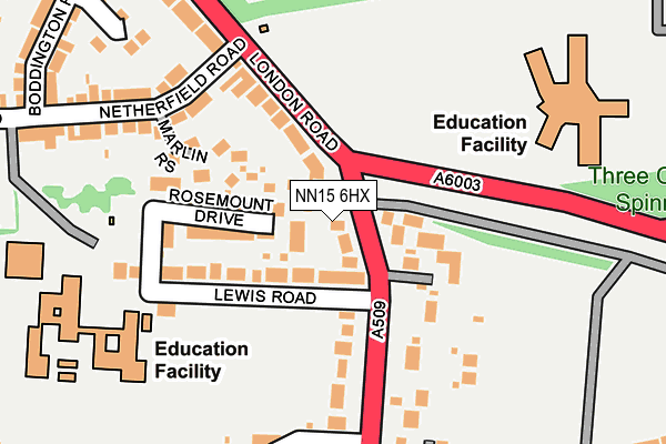 NN15 6HX map - OS OpenMap – Local (Ordnance Survey) NN15 6HX map - OS OpenMap – Local (Ordnance Survey)
