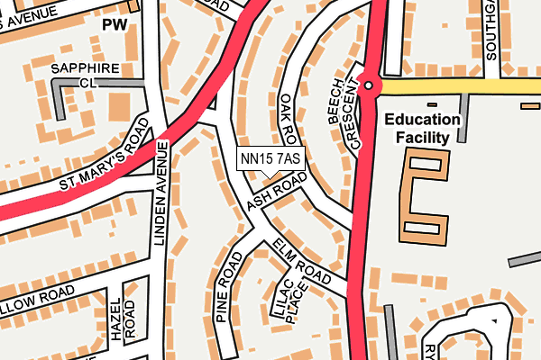 NN15 7AS map - OS OpenMap – Local (Ordnance Survey) NN15 7AS map - OS OpenMap – Local (Ordnance Survey)