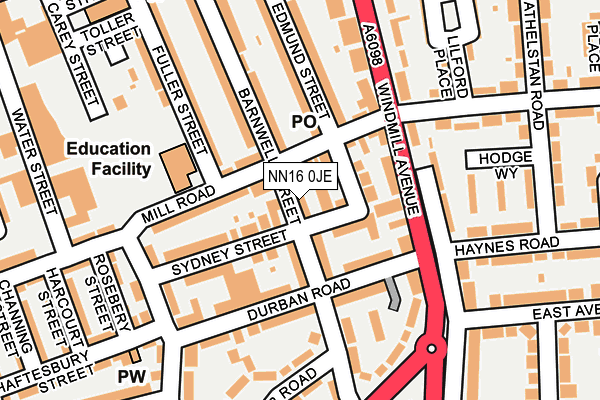 NN16 0JE map - OS OpenMap – Local (Ordnance Survey) NN16 0JE map - OS OpenMap – Local (Ordnance Survey)