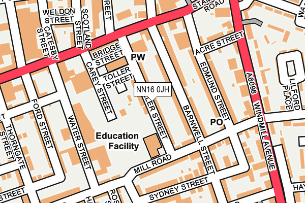 NN16 0JH map - OS OpenMap – Local (Ordnance Survey)