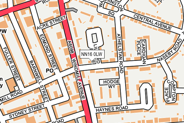 NN16 0LW map - OS OpenMap – Local (Ordnance Survey)
