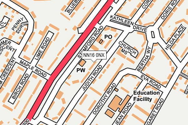 NN16 0NX map - OS OpenMap – Local (Ordnance Survey) NN16 0NX map - OS OpenMap – Local (Ordnance Survey)