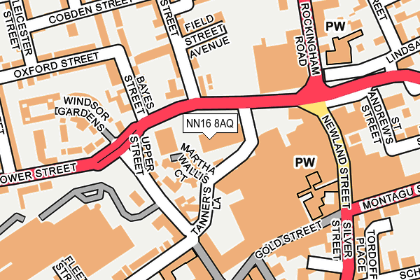NN16 8AQ map - OS OpenMap – Local (Ordnance Survey) NN16 8AQ map - OS OpenMap – Local (Ordnance Survey)