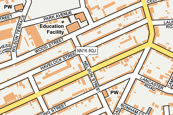 NN16 8QJ map - OS OpenMap – Local (Ordnance Survey) NN16 8QJ map - OS OpenMap – Local (Ordnance Survey)