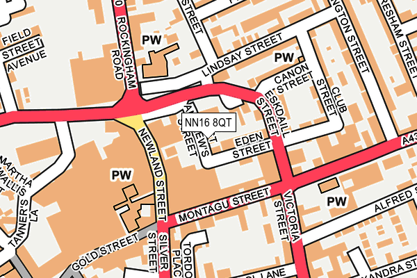 NN16 8QT map - OS OpenMap – Local (Ordnance Survey)