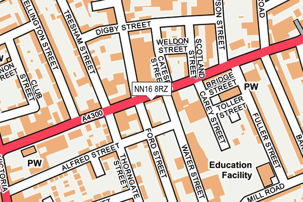 NN16 8RZ map - OS OpenMap – Local (Ordnance Survey) NN16 8RZ map - OS OpenMap – Local (Ordnance Survey)