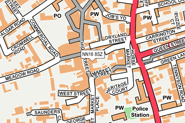 NN16 8SZ map - OS OpenMap – Local (Ordnance Survey) NN16 8SZ map - OS OpenMap – Local (Ordnance Survey)
