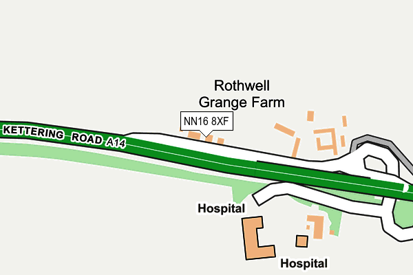 NN16 8XF map - OS OpenMap – Local (Ordnance Survey)