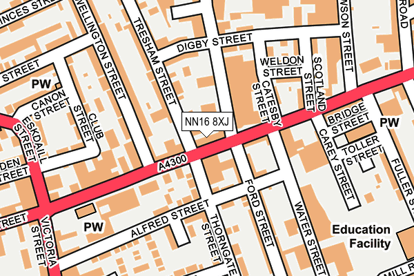 NN16 8XJ map - OS OpenMap – Local (Ordnance Survey) NN16 8XJ map - OS OpenMap – Local (Ordnance Survey)
