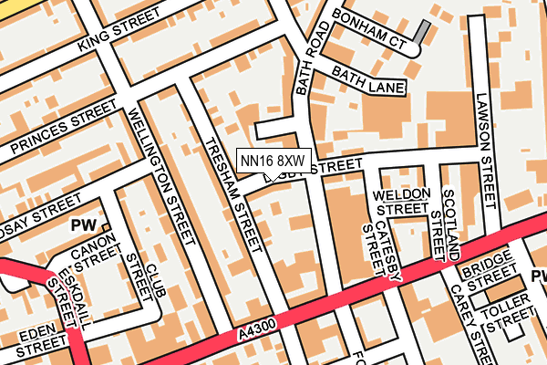 NN16 8XW map - OS OpenMap – Local (Ordnance Survey) NN16 8XW map - OS OpenMap – Local (Ordnance Survey)