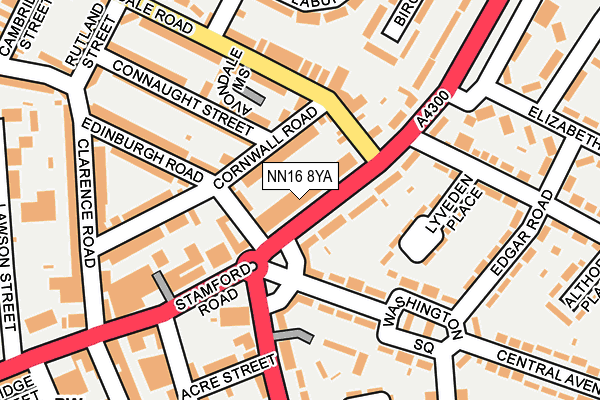 NN16 8YA map - OS OpenMap – Local (Ordnance Survey) NN16 8YA map - OS OpenMap – Local (Ordnance Survey)