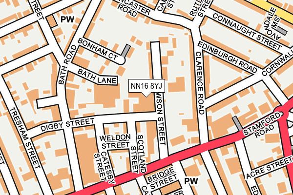NN16 8YJ map - OS OpenMap – Local (Ordnance Survey) NN16 8YJ map - OS OpenMap – Local (Ordnance Survey)