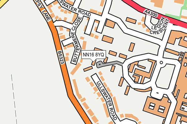 NN16 8YQ map - OS OpenMap – Local (Ordnance Survey) NN16 8YQ map - OS OpenMap – Local (Ordnance Survey)