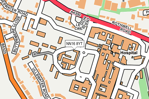 NN16 8YT map - OS OpenMap – Local (Ordnance Survey) NN16 8YT map - OS OpenMap – Local (Ordnance Survey)