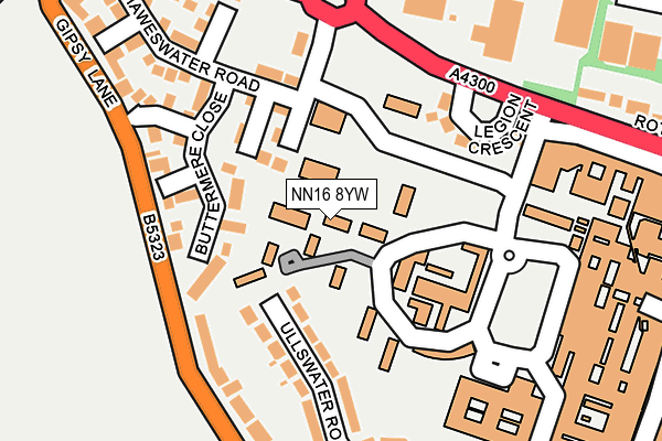 NN16 8YW map - OS OpenMap – Local (Ordnance Survey) NN16 8YW map - OS OpenMap – Local (Ordnance Survey)