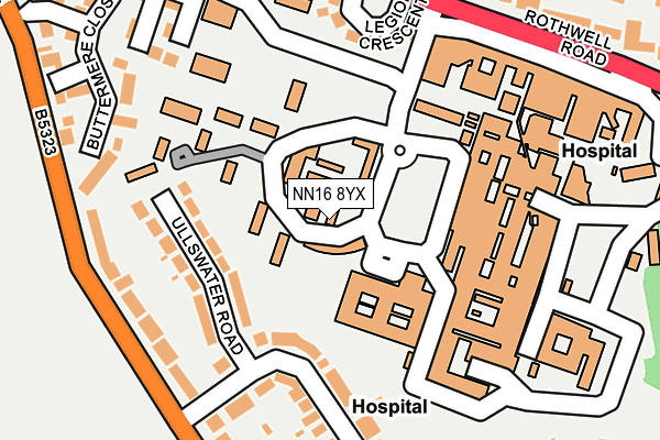 NN16 8YX map - OS OpenMap – Local (Ordnance Survey) NN16 8YX map - OS OpenMap – Local (Ordnance Survey)