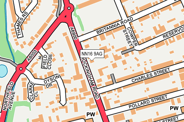 NN16 9AG map - OS OpenMap – Local (Ordnance Survey) NN16 9AG map - OS OpenMap – Local (Ordnance Survey)