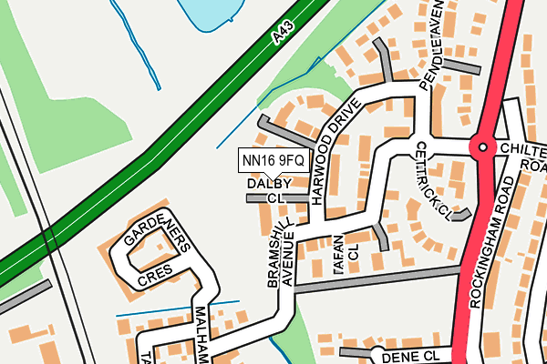 NN16 9FQ map - OS OpenMap – Local (Ordnance Survey) NN16 9FQ map - OS OpenMap – Local (Ordnance Survey)