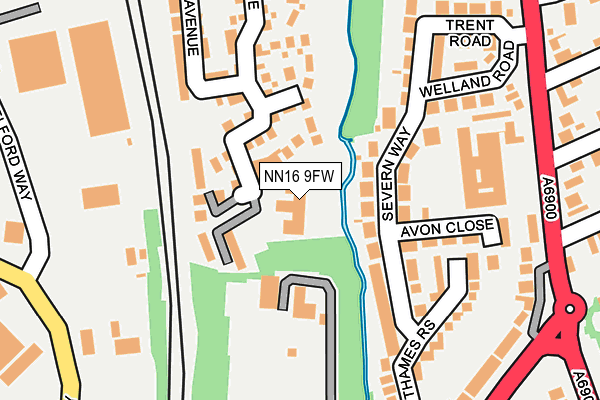 NN16 9FW map - OS OpenMap – Local (Ordnance Survey) NN16 9FW map - OS OpenMap – Local (Ordnance Survey)
