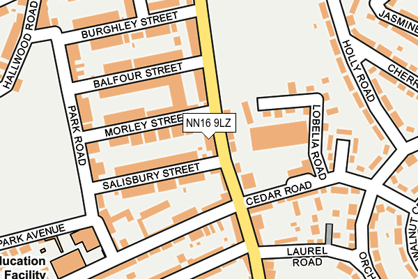 NN16 9LZ map - OS OpenMap – Local (Ordnance Survey)