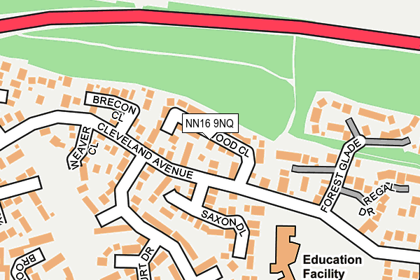 NN16 9NQ map - OS OpenMap – Local (Ordnance Survey)
