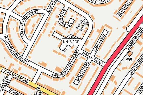 NN16 9QD map - OS OpenMap – Local (Ordnance Survey) NN16 9QD map - OS OpenMap – Local (Ordnance Survey)