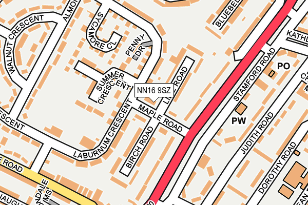 NN16 9SZ map - OS OpenMap – Local (Ordnance Survey) NN16 9SZ map - OS OpenMap – Local (Ordnance Survey)