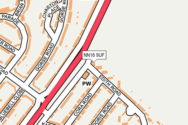 NN16 9UF map - OS OpenMap – Local (Ordnance Survey) NN16 9UF map - OS OpenMap – Local (Ordnance Survey)