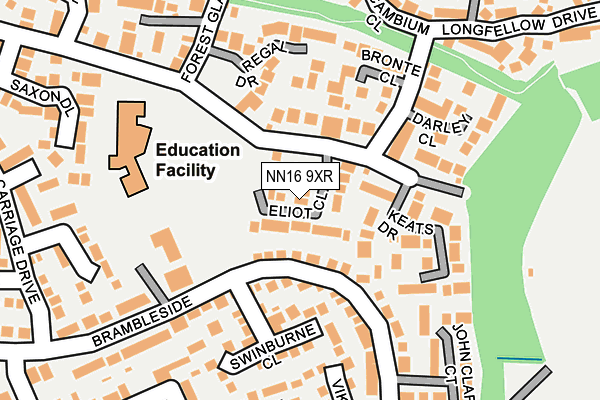 NN16 9XR map - OS OpenMap – Local (Ordnance Survey)