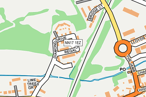 NN17 1EZ map - OS OpenMap – Local (Ordnance Survey) NN17 1EZ map - OS OpenMap – Local (Ordnance Survey)