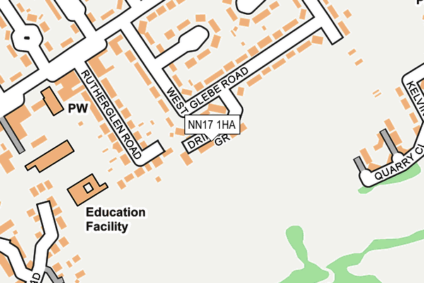 NN17 1HA map - OS OpenMap – Local (Ordnance Survey) NN17 1HA map - OS OpenMap – Local (Ordnance Survey)