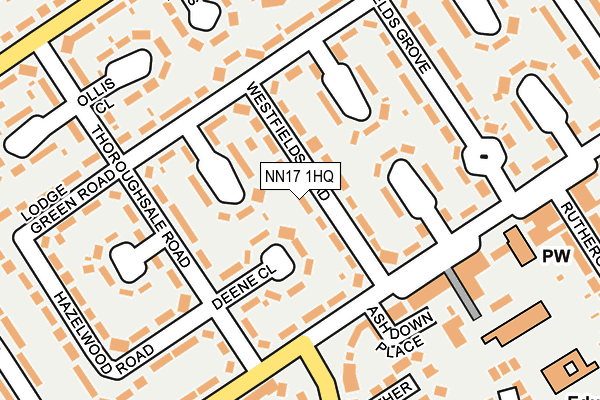 NN17 1HQ map - OS OpenMap – Local (Ordnance Survey) NN17 1HQ map - OS OpenMap – Local (Ordnance Survey)