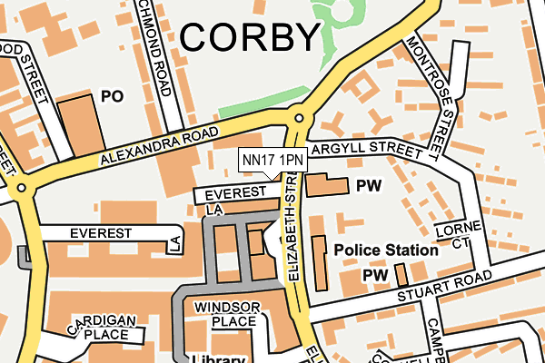 NN17 1PN map - OS OpenMap – Local (Ordnance Survey) NN17 1PN map - OS OpenMap – Local (Ordnance Survey)