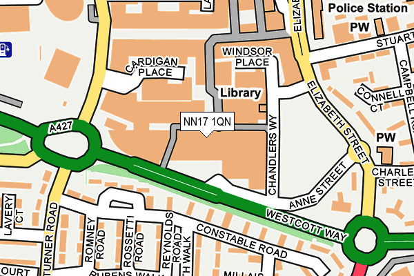 NN17 1QN map - OS OpenMap – Local (Ordnance Survey) NN17 1QN map - OS OpenMap – Local (Ordnance Survey)