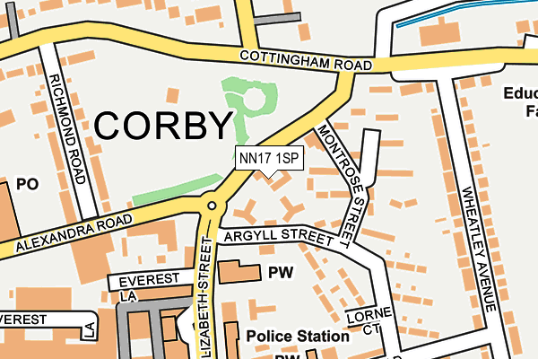 NN17 1SP map - OS OpenMap – Local (Ordnance Survey) NN17 1SP map - OS OpenMap – Local (Ordnance Survey)
