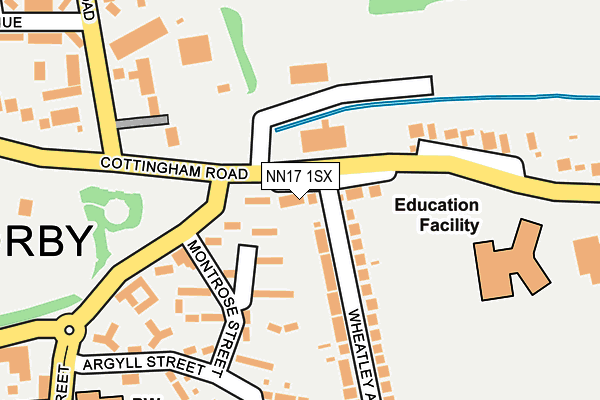 NN17 1SX map - OS OpenMap – Local (Ordnance Survey) NN17 1SX map - OS OpenMap – Local (Ordnance Survey)