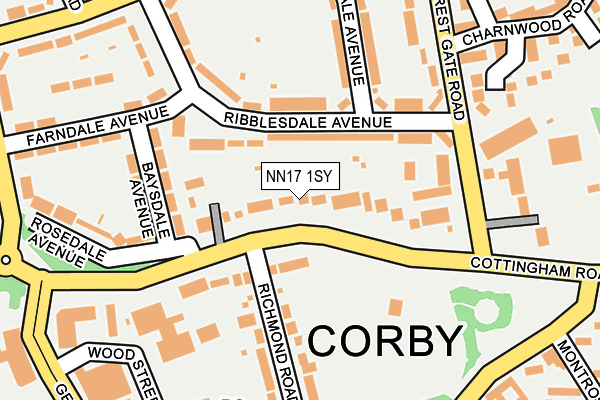 NN17 1SY map - OS OpenMap – Local (Ordnance Survey) NN17 1SY map - OS OpenMap – Local (Ordnance Survey)