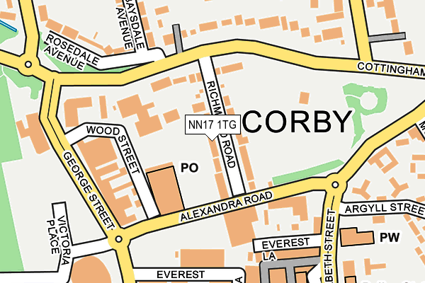 NN17 1TG map - OS OpenMap – Local (Ordnance Survey) NN17 1TG map - OS OpenMap – Local (Ordnance Survey)