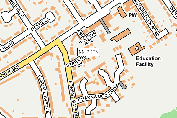 NN17 1TN map - OS OpenMap – Local (Ordnance Survey) NN17 1TN map - OS OpenMap – Local (Ordnance Survey)