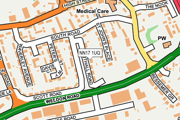 NN17 1UQ map - OS OpenMap – Local (Ordnance Survey) NN17 1UQ map - OS OpenMap – Local (Ordnance Survey)