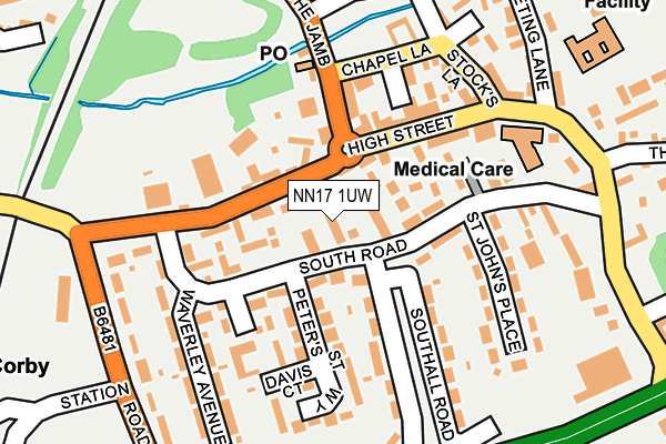 NN17 1UW map - OS OpenMap – Local (Ordnance Survey) NN17 1UW map - OS OpenMap – Local (Ordnance Survey)