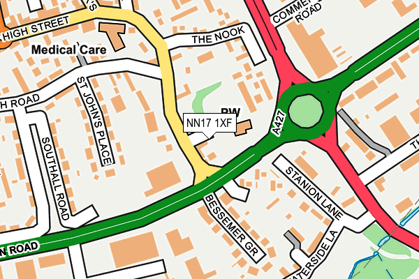 NN17 1XF map - OS OpenMap – Local (Ordnance Survey) NN17 1XF map - OS OpenMap – Local (Ordnance Survey)
