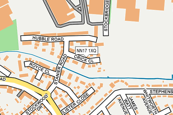 NN17 1XQ map - OS OpenMap – Local (Ordnance Survey)