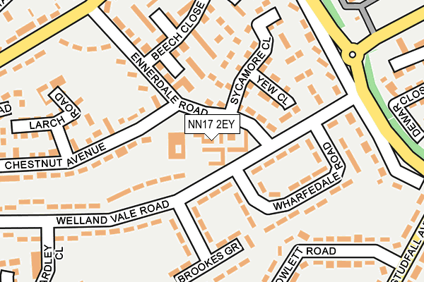 NN17 2EY map - OS OpenMap – Local (Ordnance Survey) NN17 2EY map - OS OpenMap – Local (Ordnance Survey)